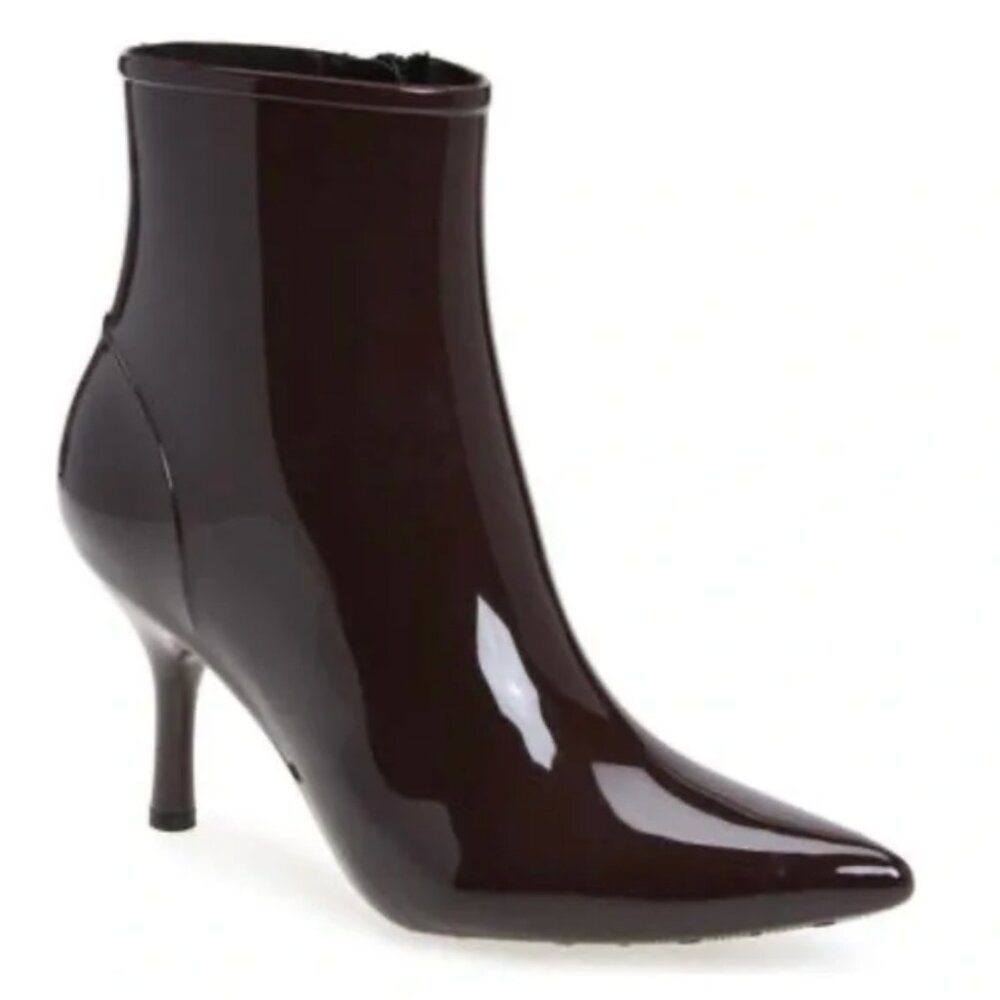 NEW Jeffrey Campbell Puddles Bootie (Women) 9M, WINE SHINY